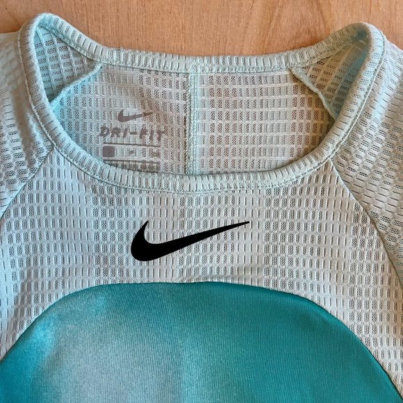 Nike Blue Instacool Short Sleeve Running Top - Picture 11 of 13